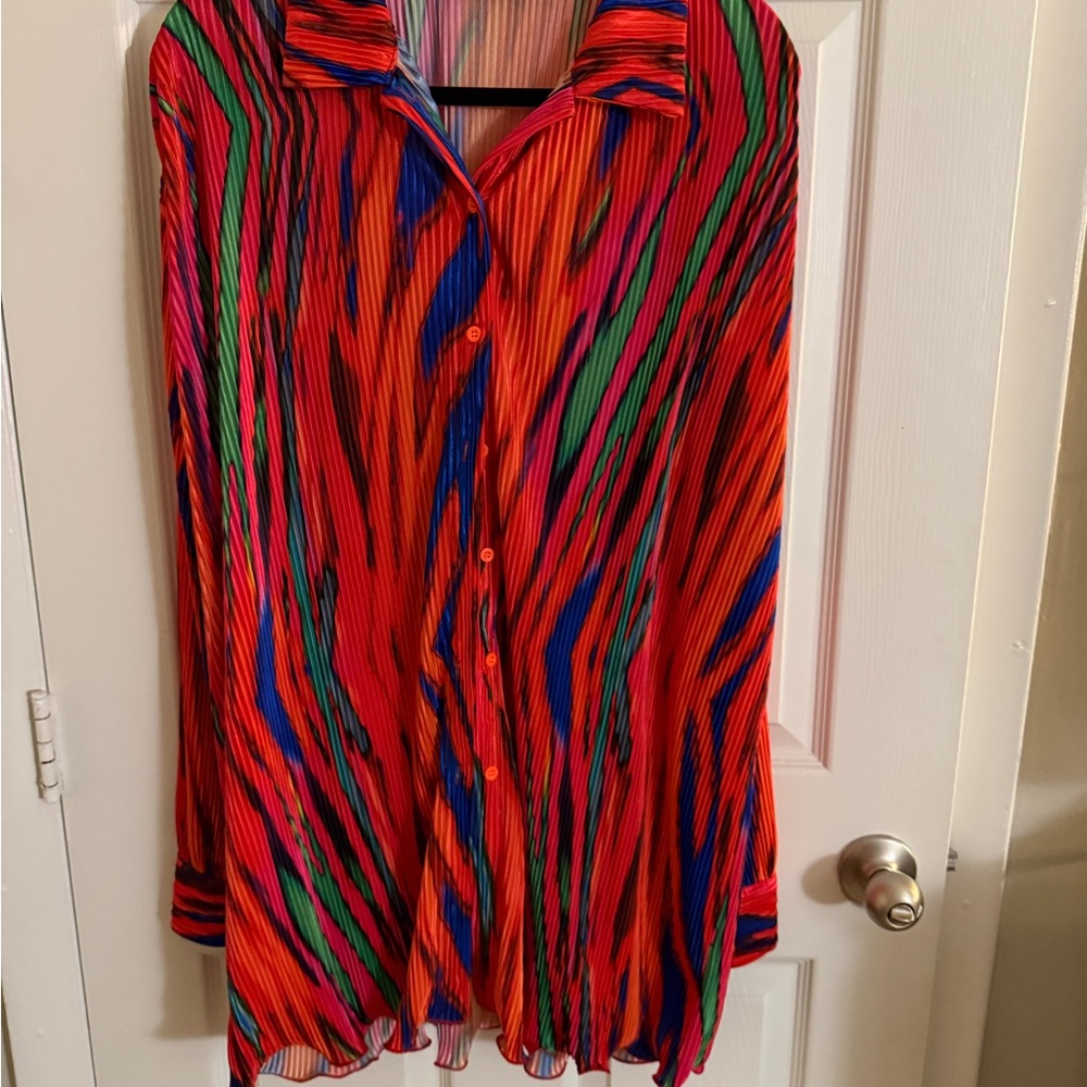 PrettyLittleThing Colorful Pleated Dress
